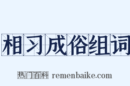 相习成俗组词是什么意思的图片
